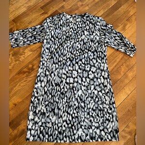 Banana Republic Black and White Abstract Print Dress